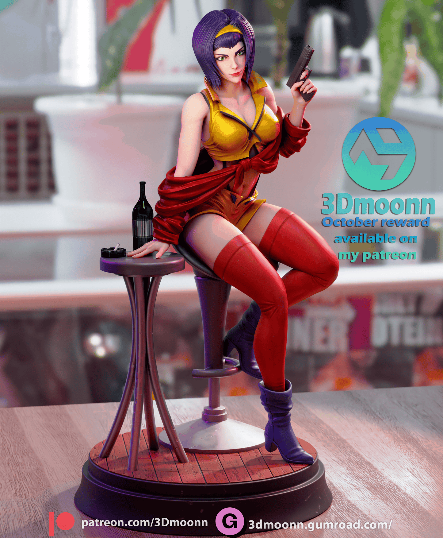 Faye Valentine Resin Fan Art - MTO (3DMoonn)