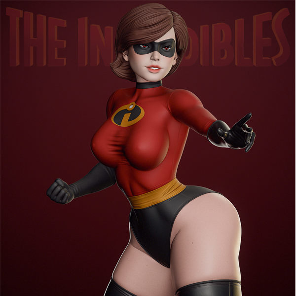 Incredibles Elastigirl Resin Sculpture Fan Art - MTO (SDO)
