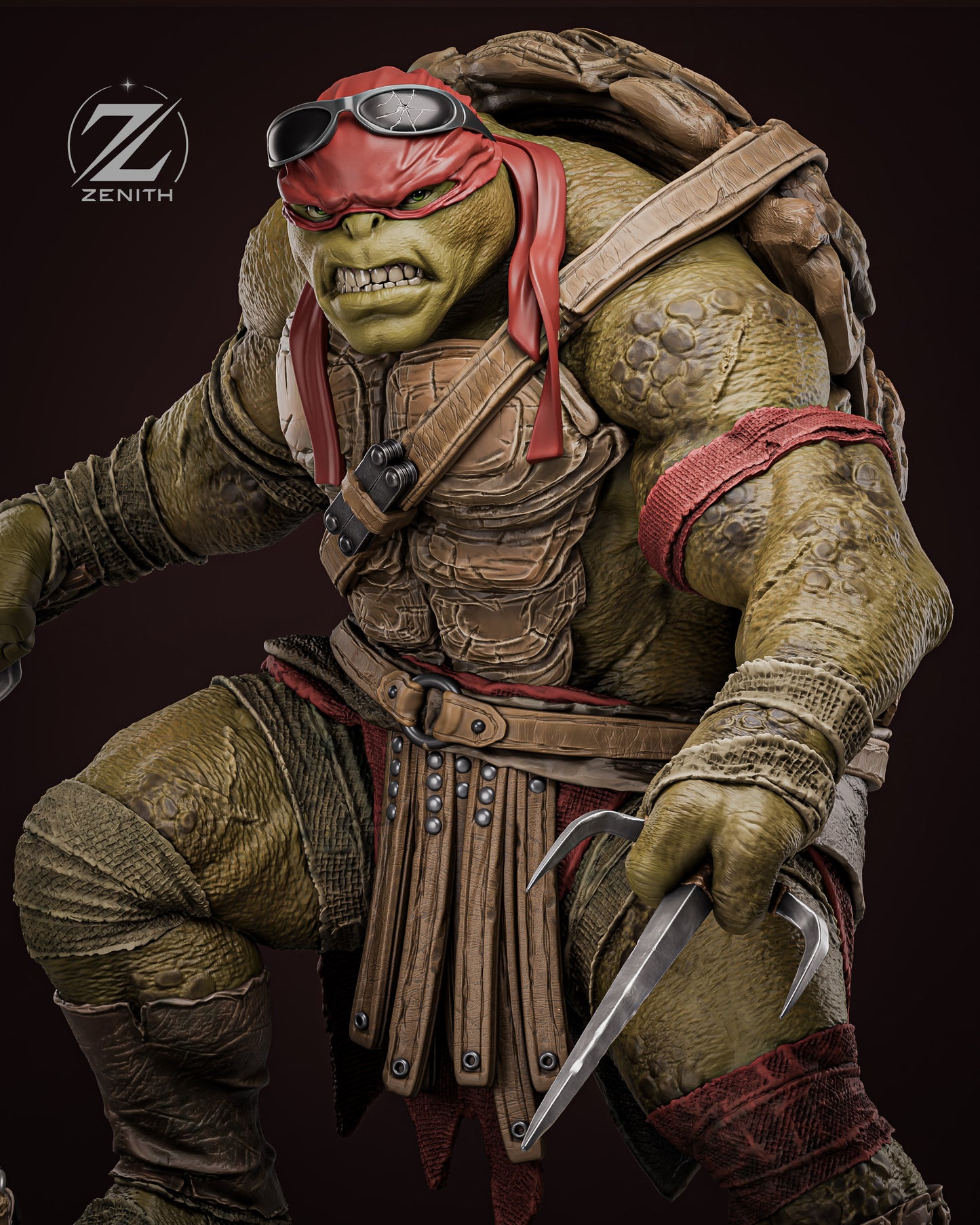 Raphael TMNT Resin Art (Design by Zenith)