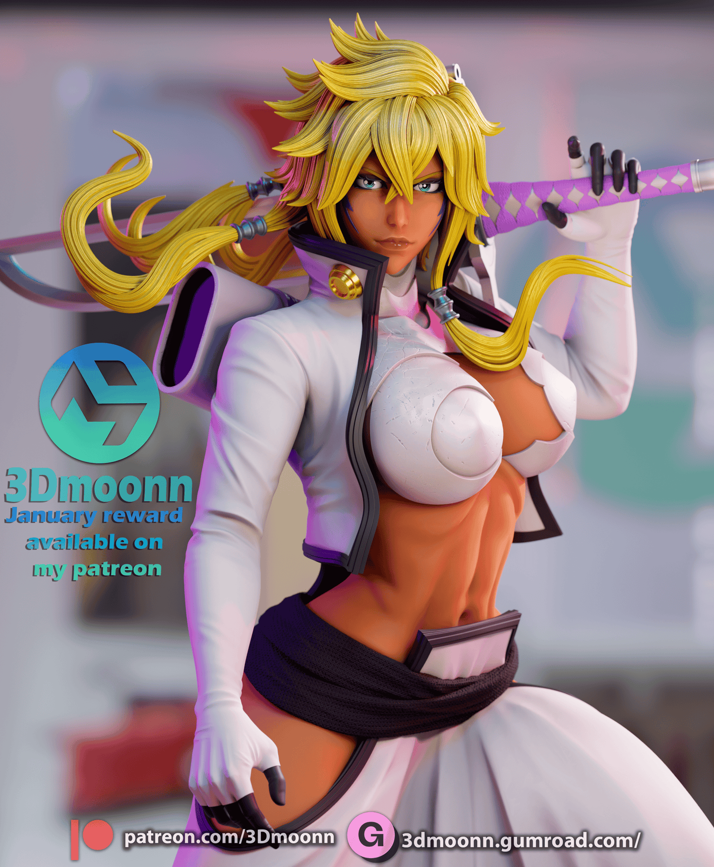 Tier Harribel Resin Fan Art Sculpture (3DM)