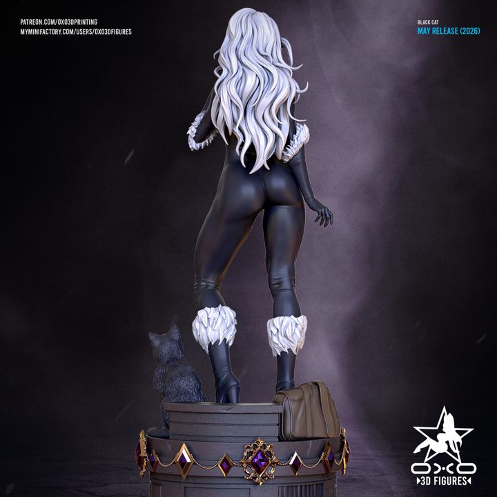 Black Cat Resin Art (Designed by OXO3D)