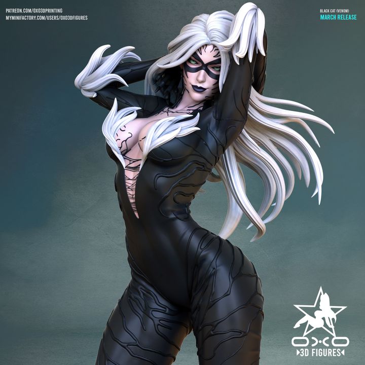 Black Cat Resin Fan Art (Designed by OXO3D)
