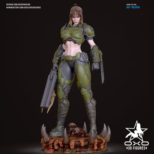 Doomslayer Girl Resin Fan Art (Designed by OXO3D)
