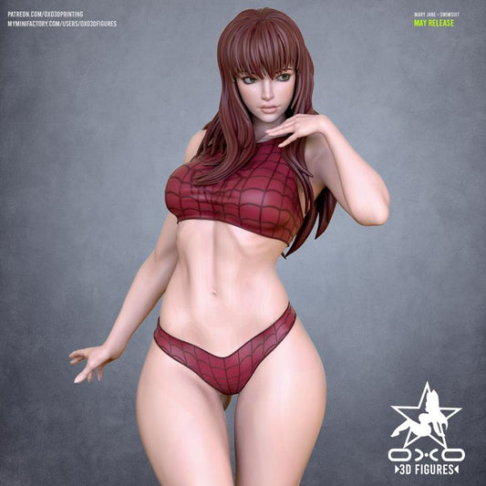 Spiderman Mary Jane Swimsuit Edition Resin Fan Art (Designed by OXO3D)