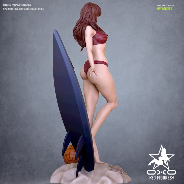 Spiderman Mary Jane Swimsuit Edition Resin Fan Art (Designed by OXO3D)