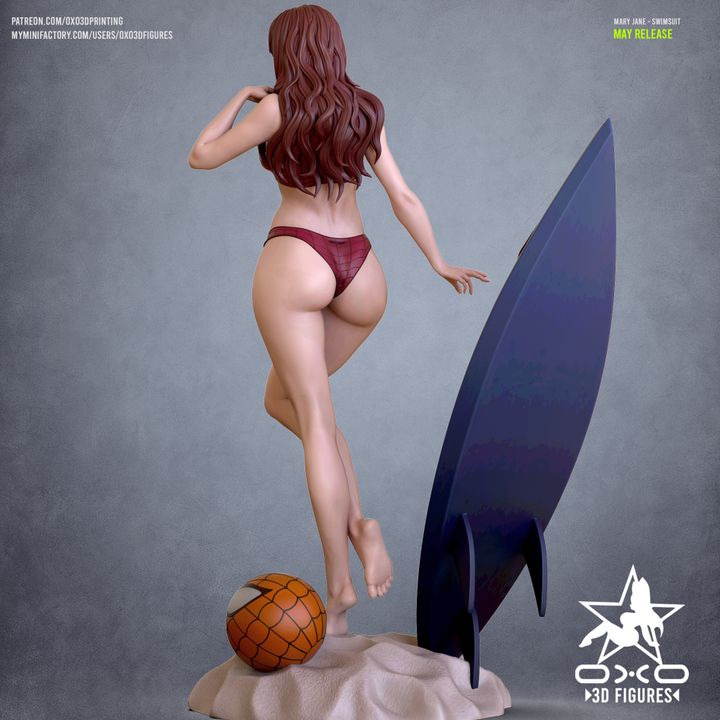 Spiderman Mary Jane Swimsuit Edition Resin Fan Art (Designed by OXO3D)