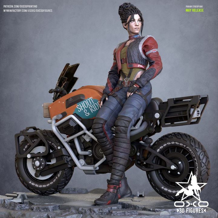 Panam Cyberpunk Resin Fan Art (Designed by OXO3D)