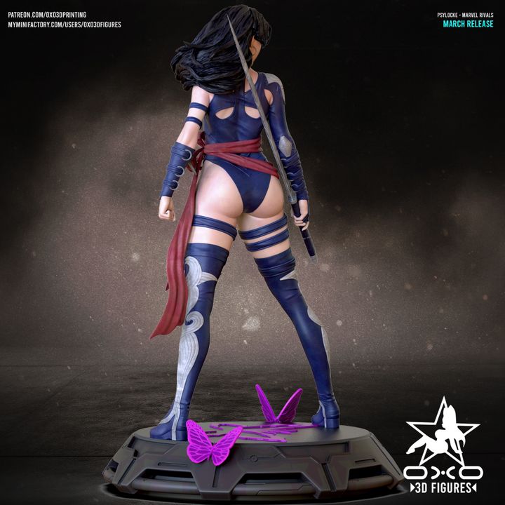 Marvel Rivals Psylocke Resin Fan Art - MTO (Designed by OXO3D)