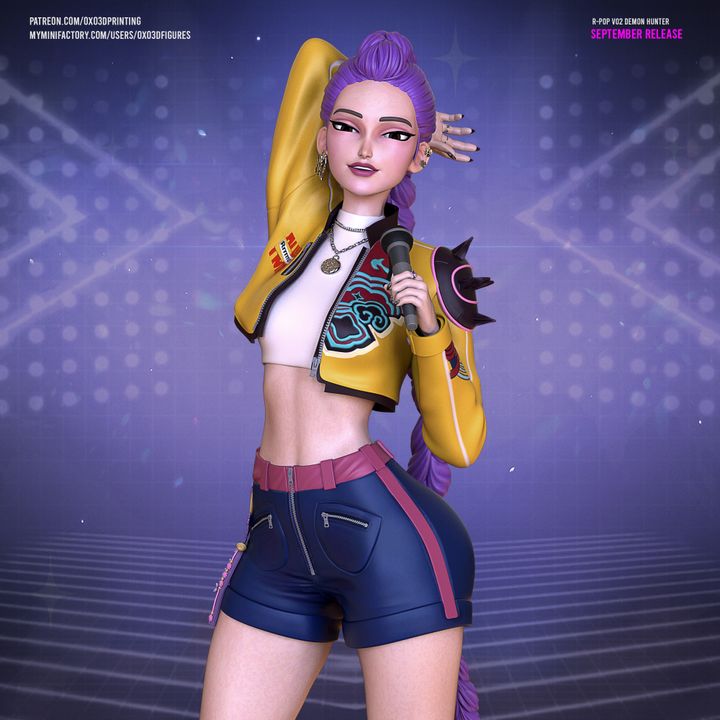 Kpop Demon Hunter Rumi Resin Fan Art (Designed by OXO3D)