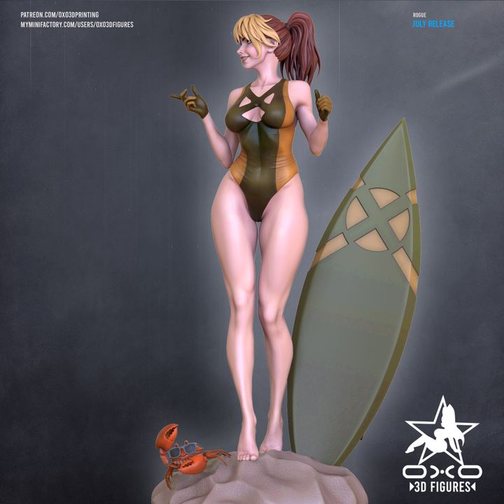 Rogue Swimsuit Resin Fan Art (Designed by OXO3D)