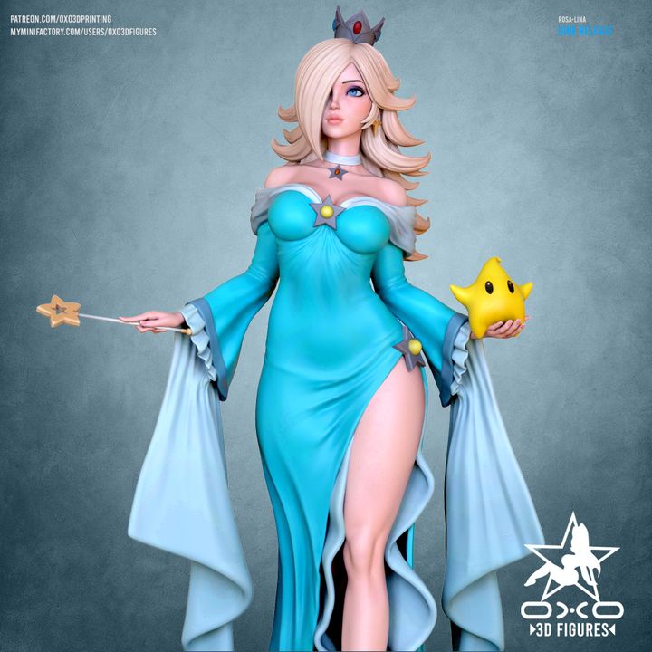 Mario Rosa-lina Resin Fan Art (Designed by OXO3D)