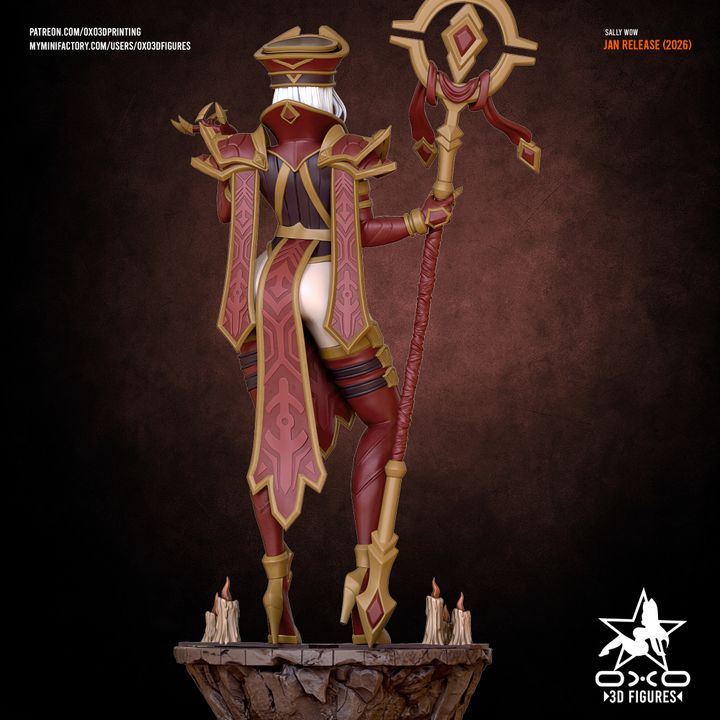WoW Sally Whitemane Resin Fan Art (Designed by OXO3D)