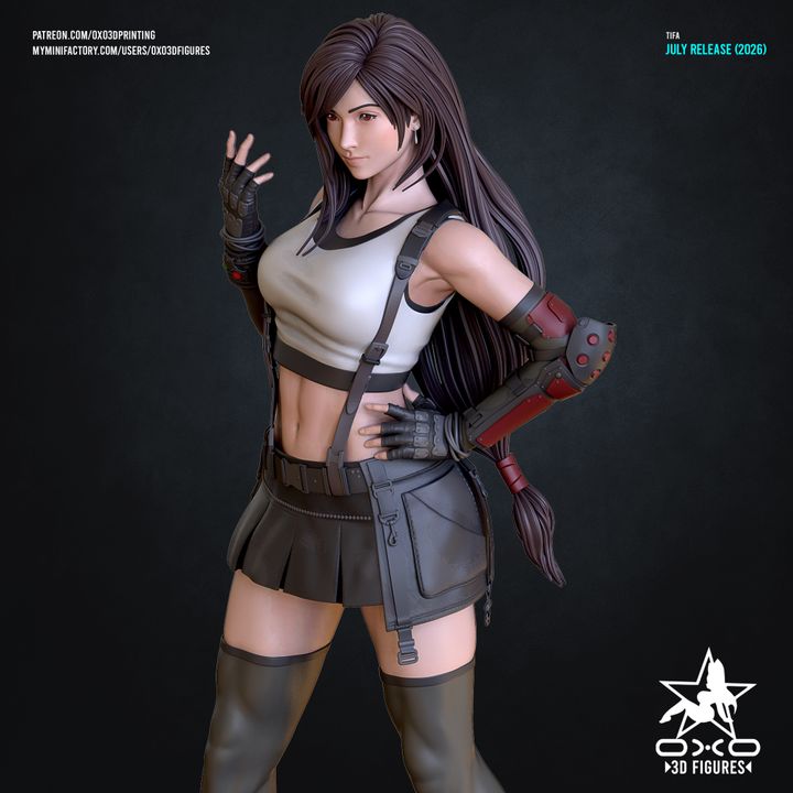 Tifa Lockhart Resin Art (Designed by OXO3D)