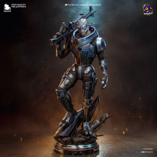 Garrus Vakarian Mass Effect Resin Art (Design by Bulkamancer)