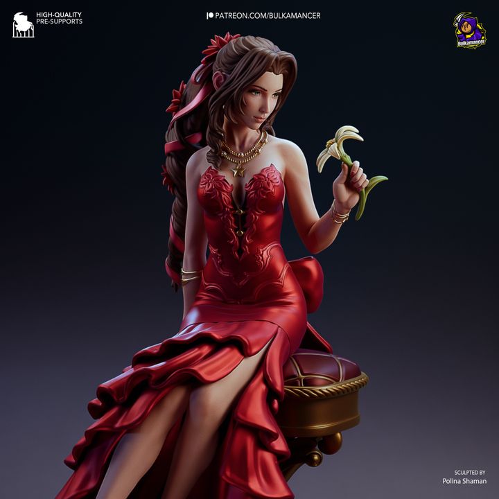 Aerith Final Fantasy VII Resin Fan Art - MTO (Design by Bulkamancer)
