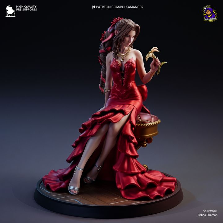 Aerith Final Fantasy VII Resin Fan Art - MTO (Design by Bulkamancer)