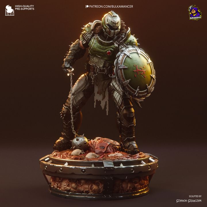 Doom Slayer Resin Fan Art - MTO (Design by Bulkamancer)