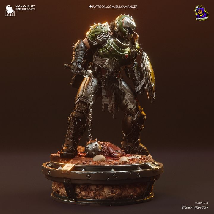 Doom Slayer Resin Fan Art - MTO (Design by Bulkamancer)