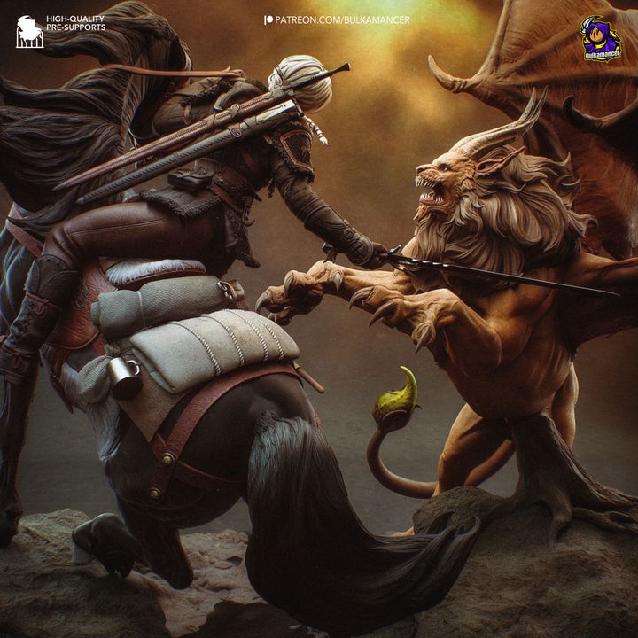 Ciri The Witcher Resin Fan Art - MTO (Design by Bulkamancer)