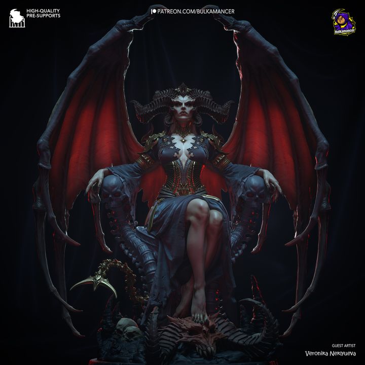 Diablo Lilith Resin Fan Art - MTO (Design by Bulkamancer)