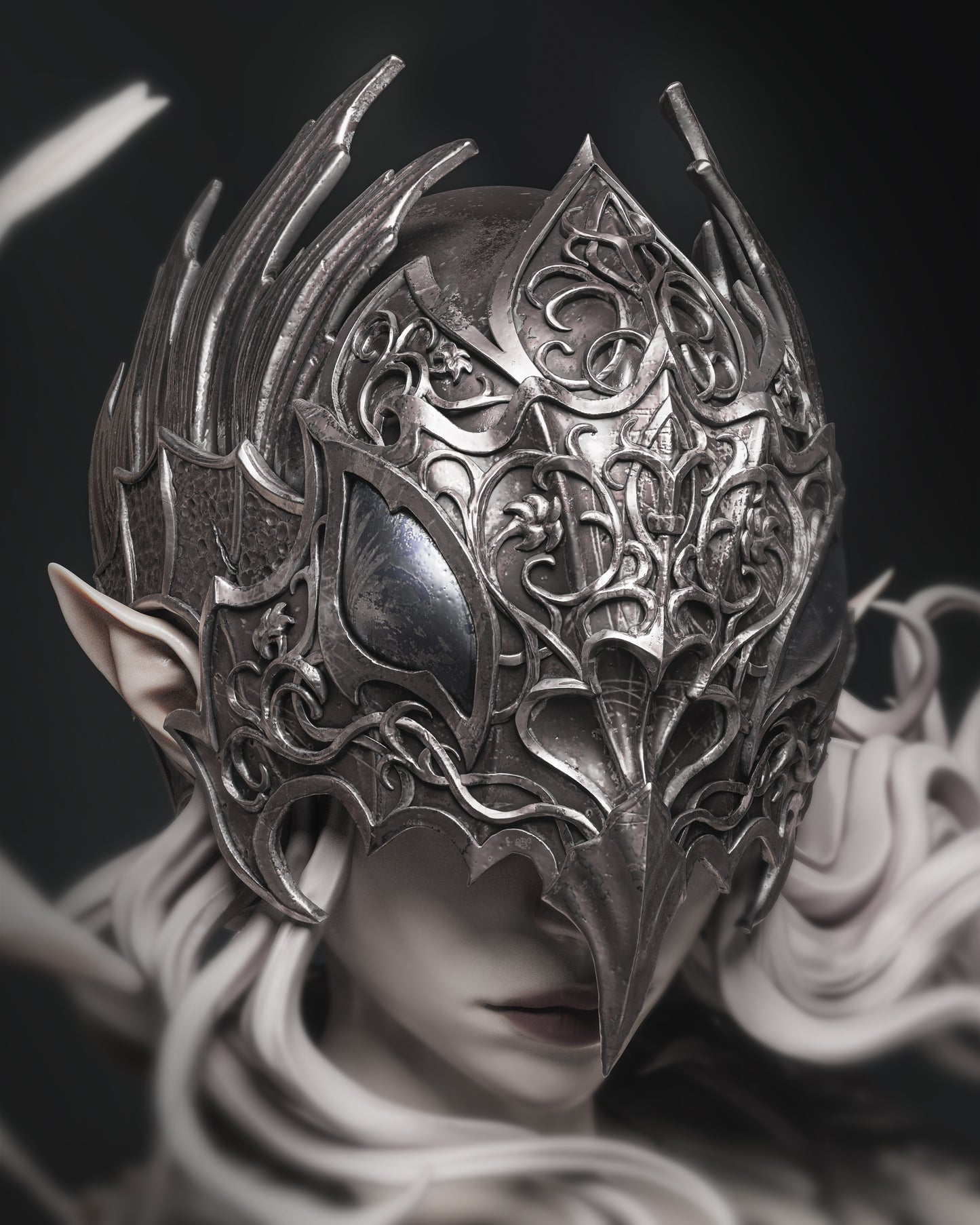 Lenora Queen of Crows Resin Sculpture (Design by CA3D Studios)