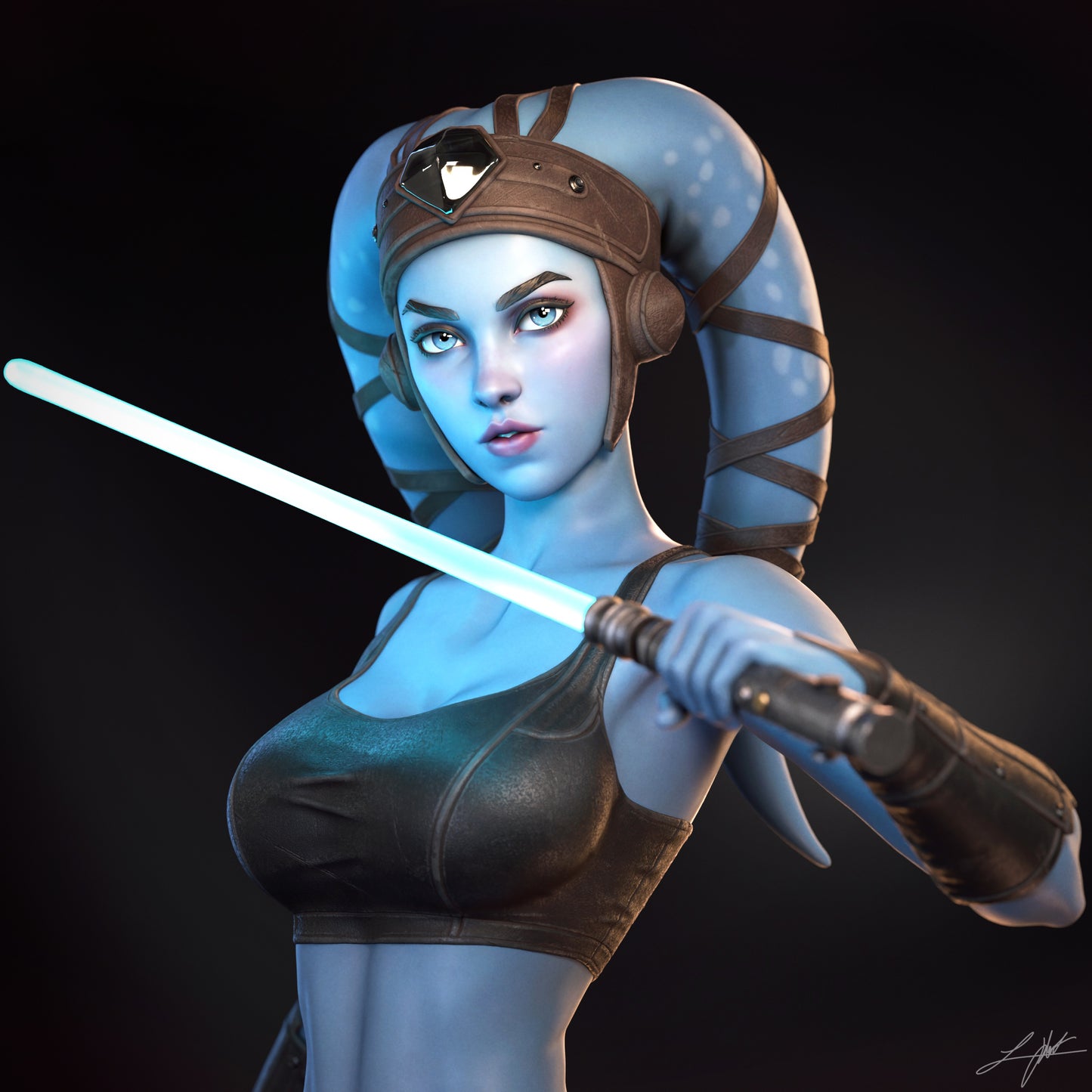 Aayla Secura Resin Fan Art - MTO (Design by Abe3D)