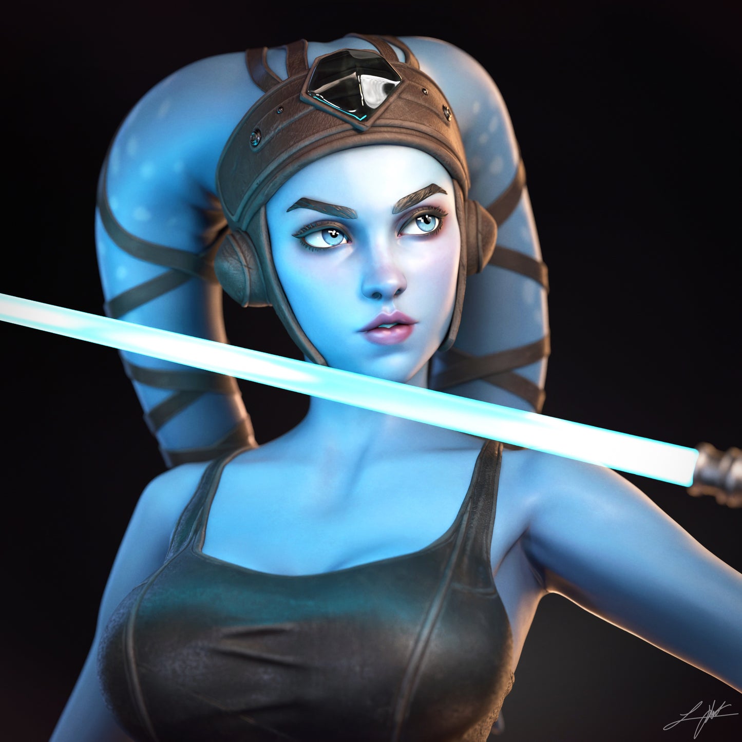 Aayla Secura Resin Fan Art - MTO (Design by Abe3D)