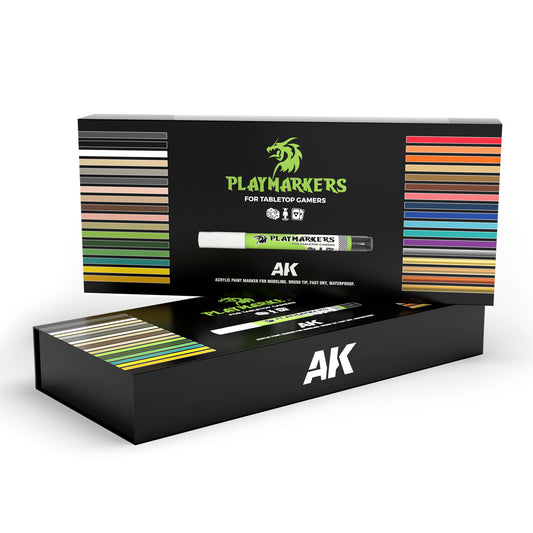 AK Playmarkers Complete Set (34 synthetic brush markers)
