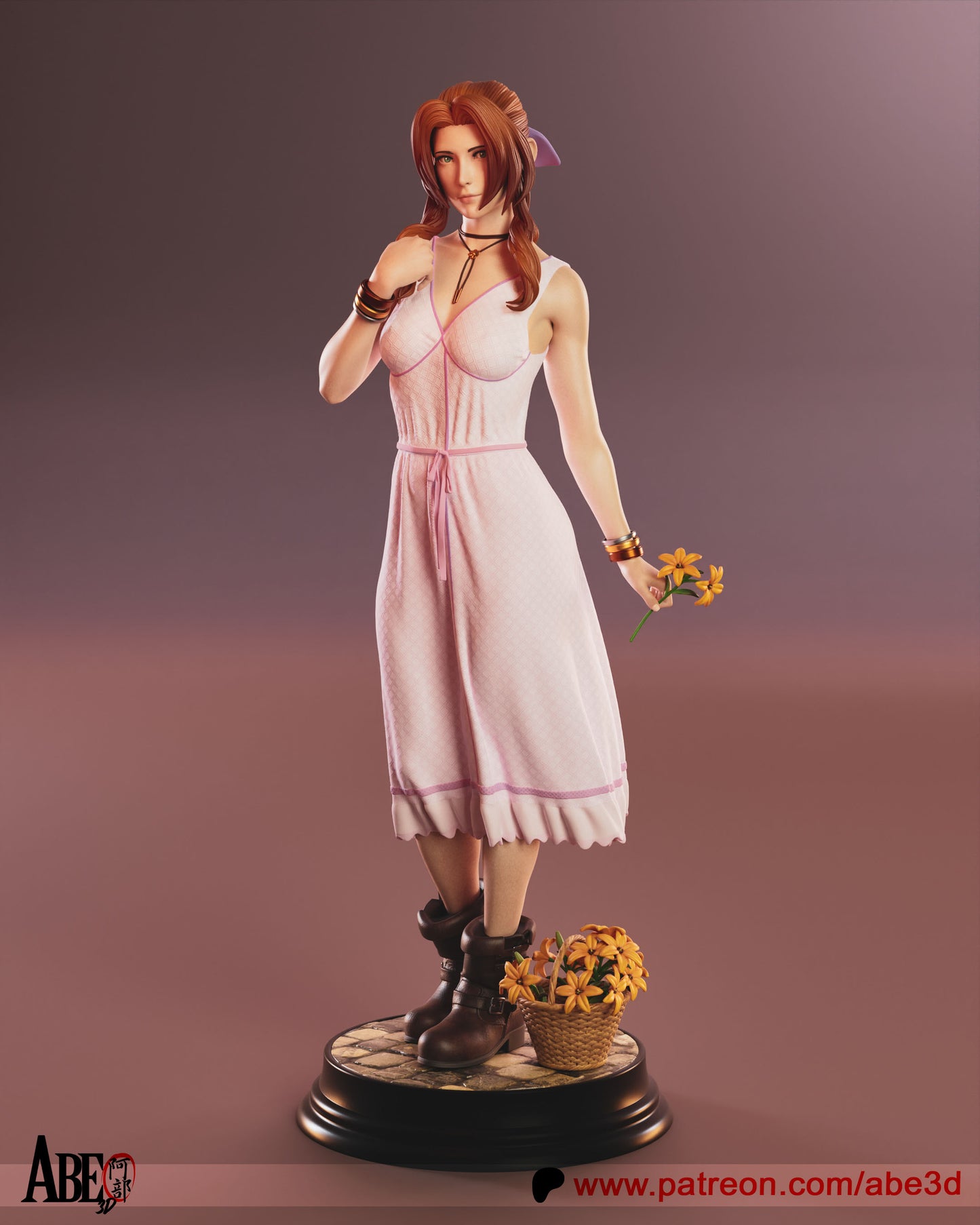 Aerith Resin Fan Art - MTO (Design by Abe3D)