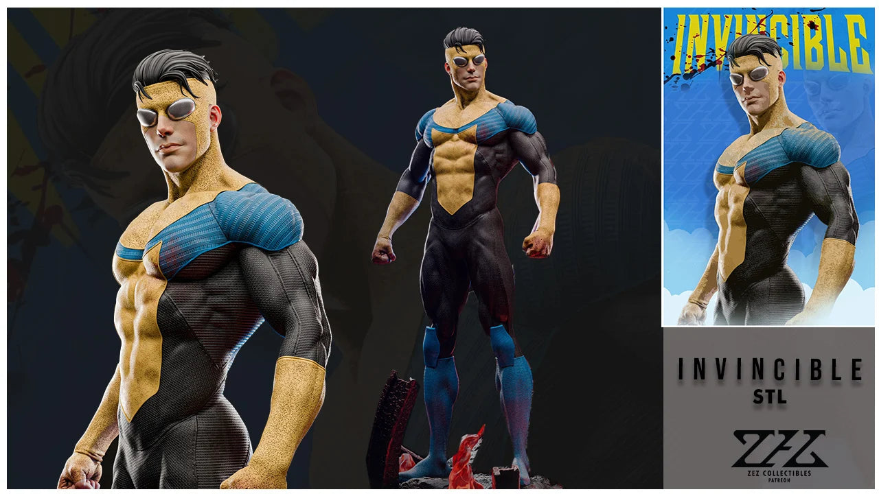 Invincible and Omni-man Resin Fan Art Pro Painted - MTO (ZEZ)