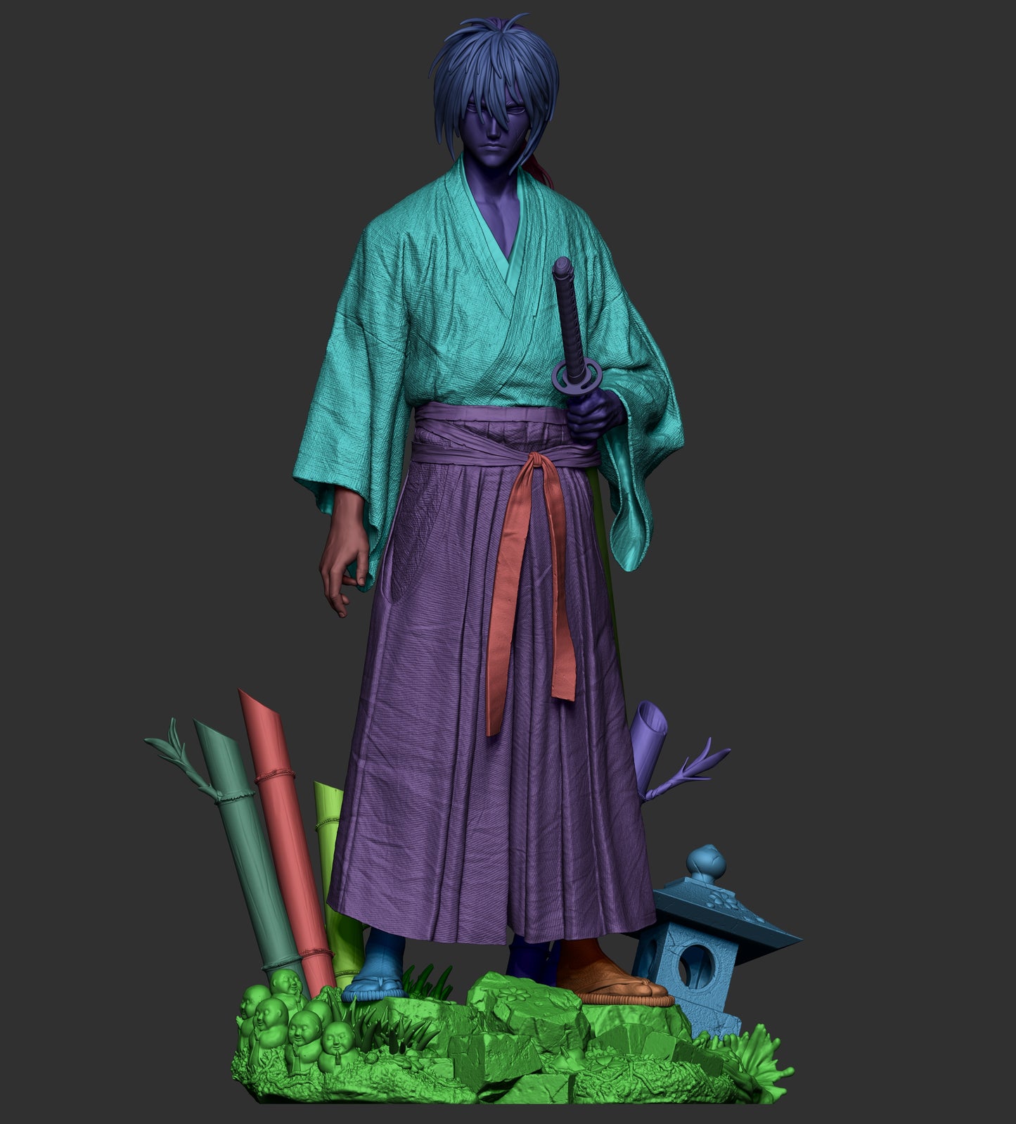 Kenshin Himura Resin Sculpture (Design by CA3D Studios)