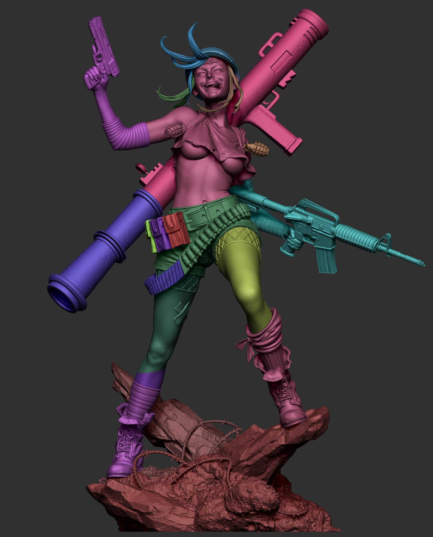 Tank Girl Resin Sculpture (Design by CA3D Studios)