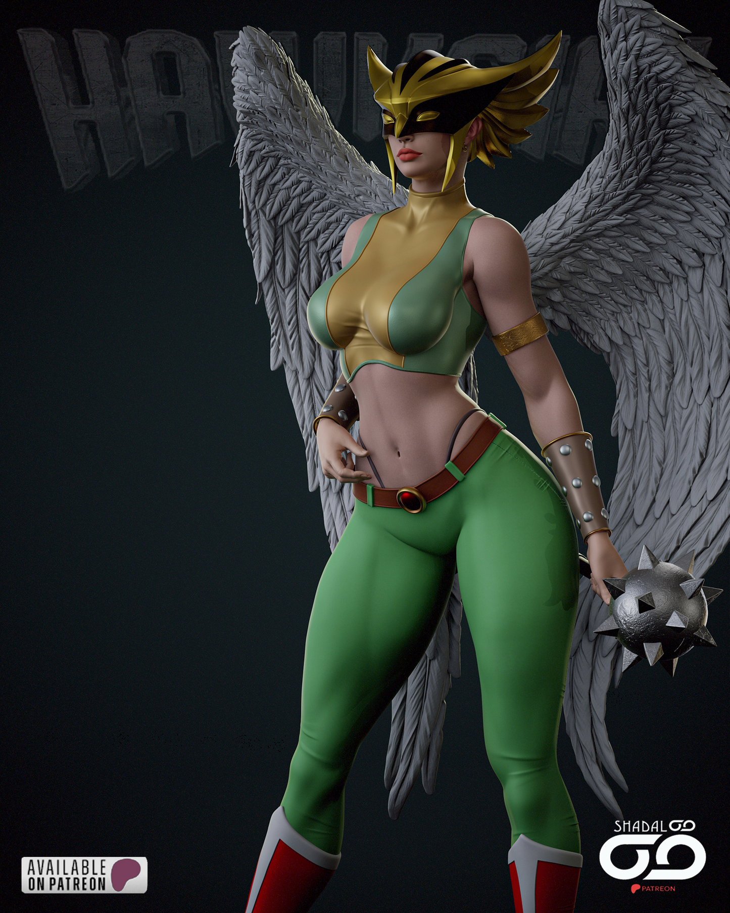 Hawkgirl Resin Sculpture Fan Art - MTO (SDO)