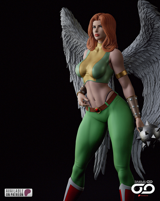 Hawkgirl Resin Sculpture Fan Art - MTO (SDO)
