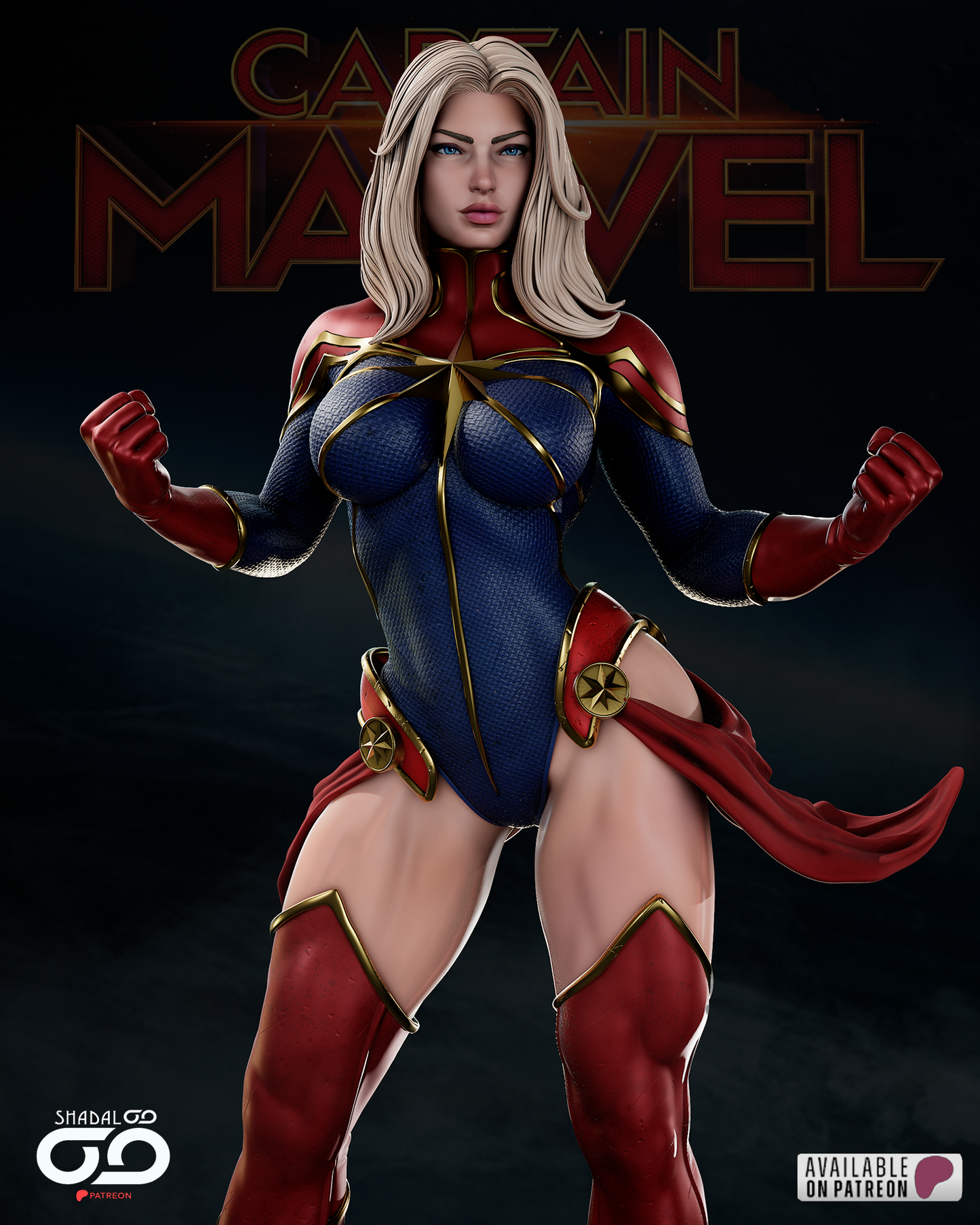 Captain Marvel Resin Sculpture Fan Art - MTO (SDO)