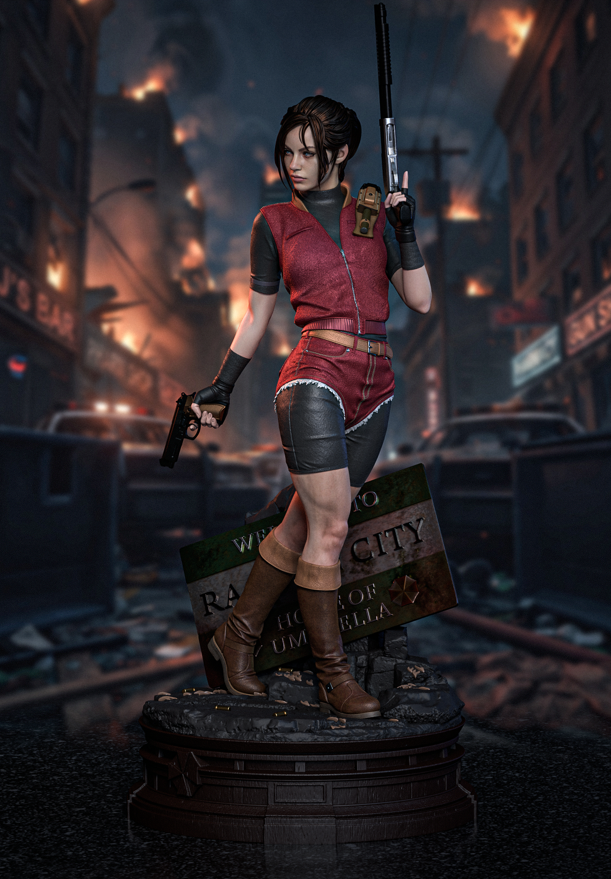 Claire Redfield Resident Evil Collectible Resin Art (Design by CA3D)