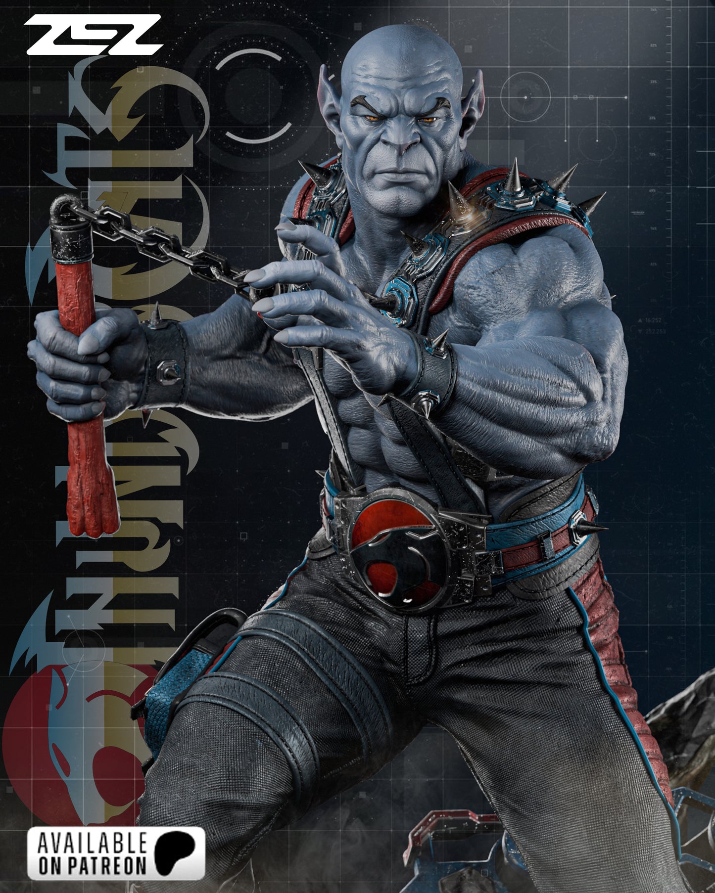 Panthro Resin Sculpture Fan Art Pro - MTO (ZEZ)