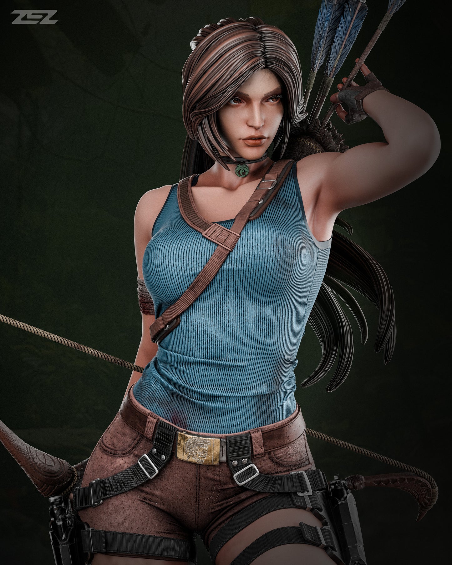 Lara Croft Resin Fan Art Pro Painted - MTO ZEZ
