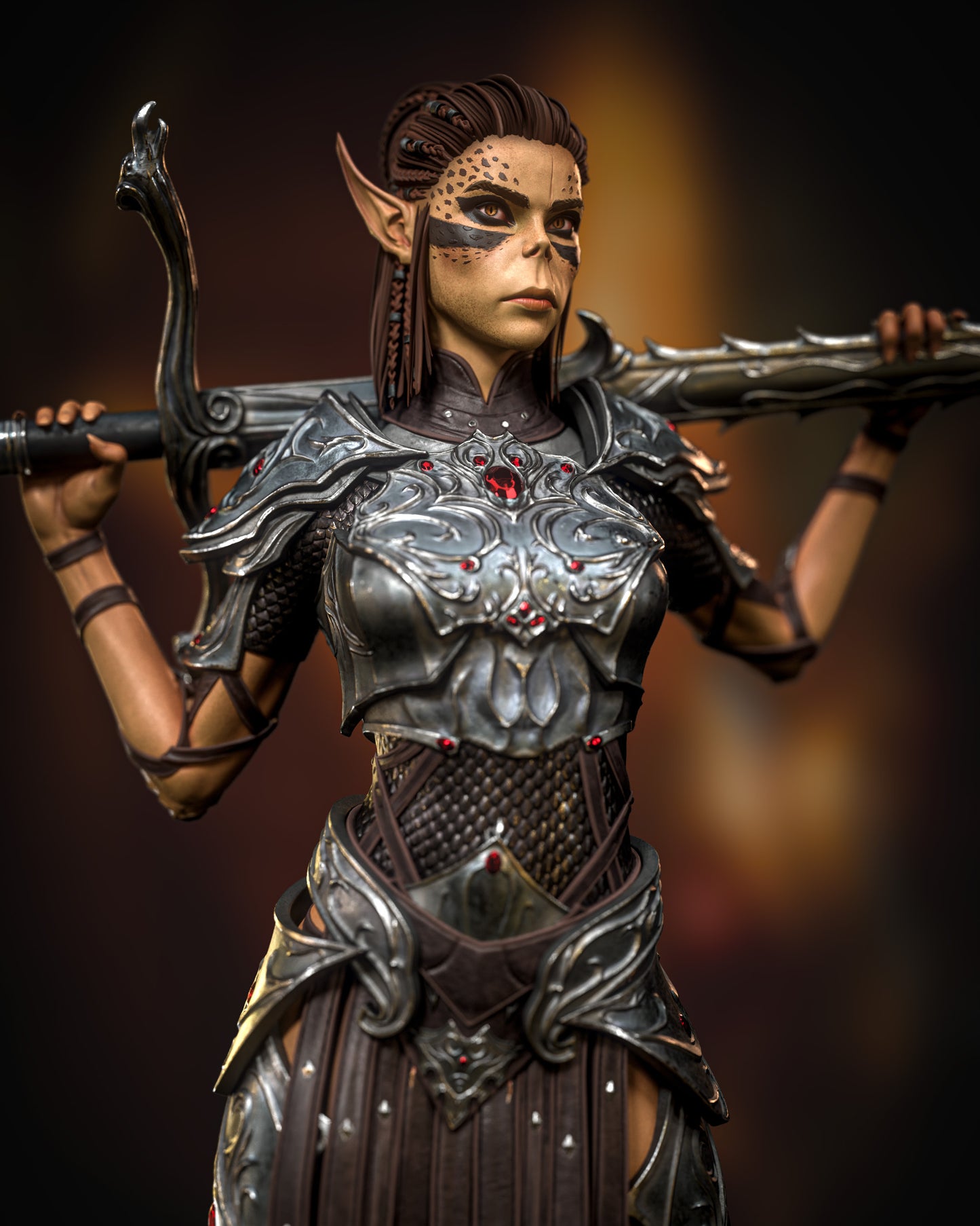 Baldur's Gate 3 Lae'zel Collectible Resin Fan Art Pro Painted - MTO