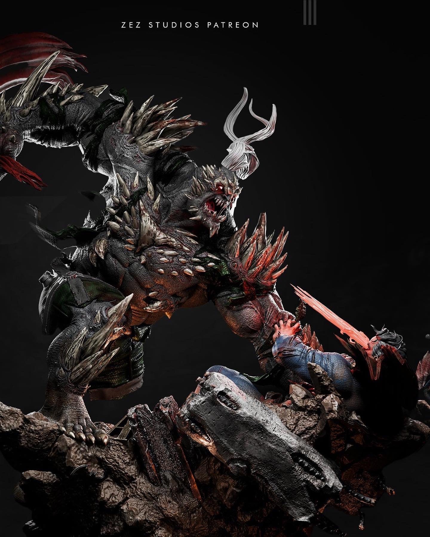 Doomsday Resin Sculpture Fan Art Pro Painted - MTO ZEZ