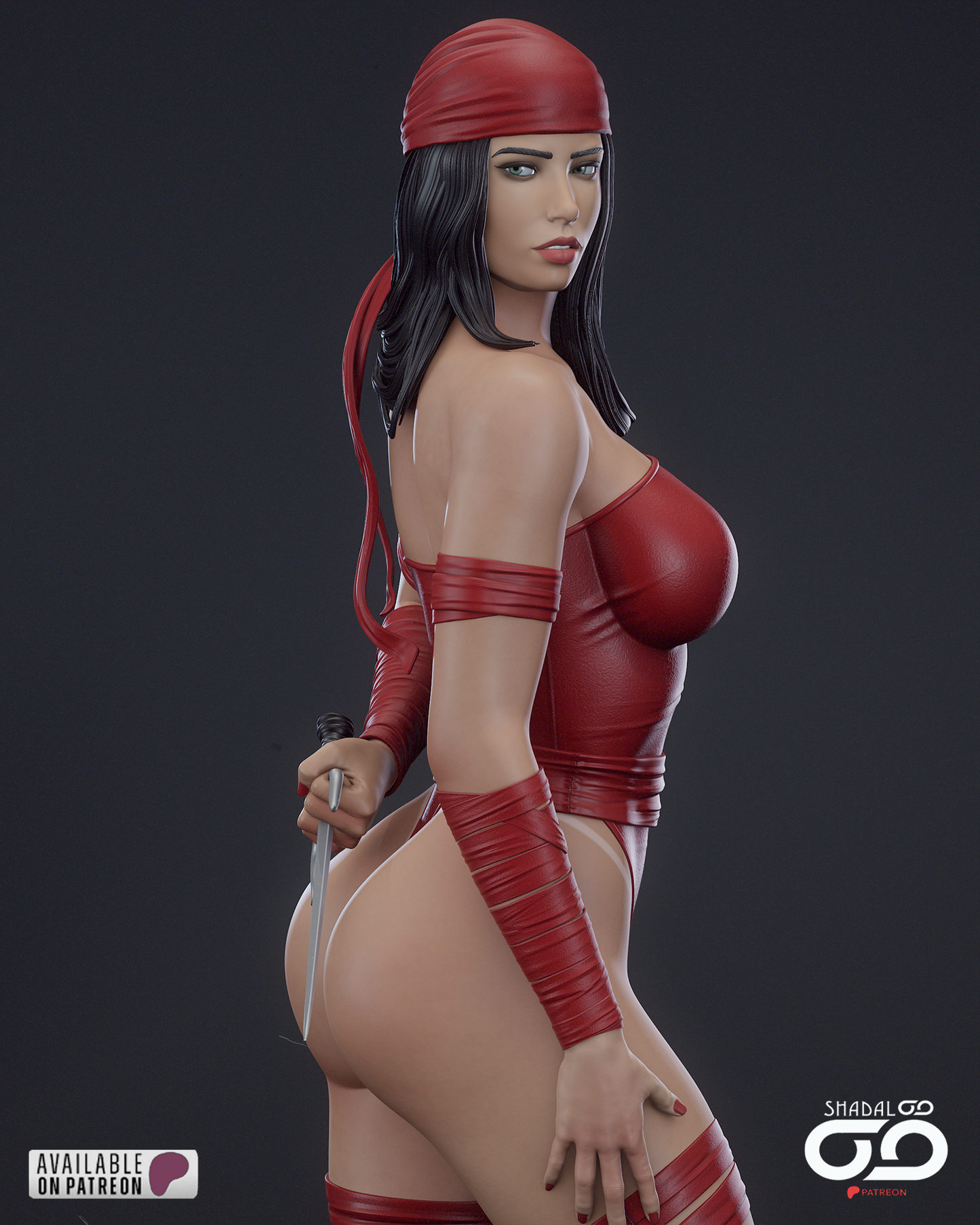Elektra Resin Sculpture Fan Art - MTO (SDO)