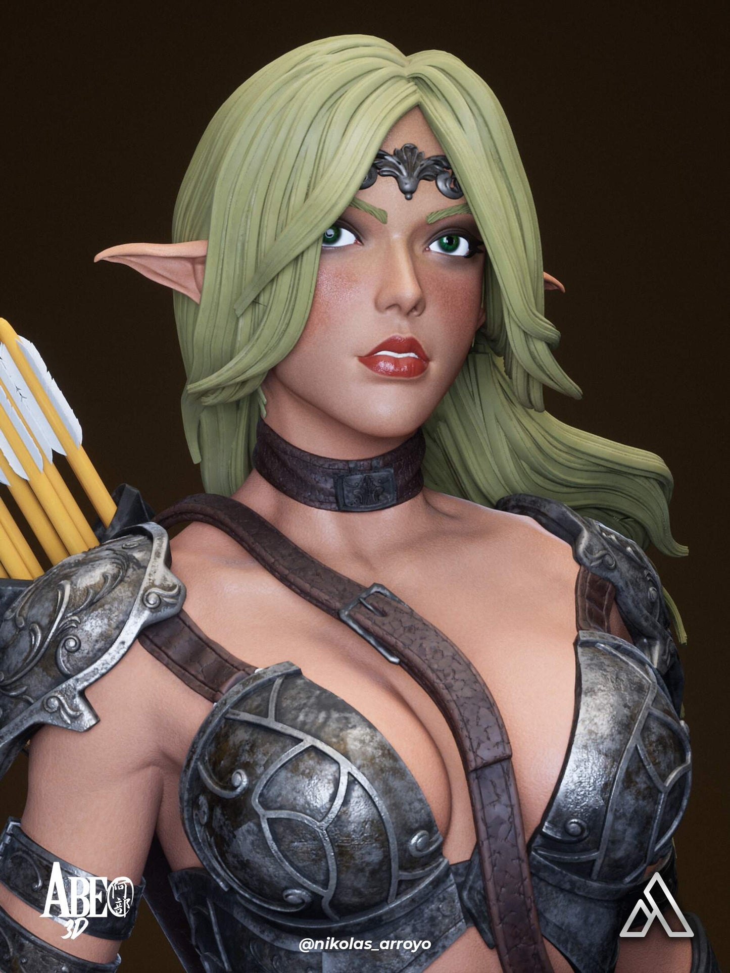 Elaria Shadowleaf Resin Art (Design by Abe3D)