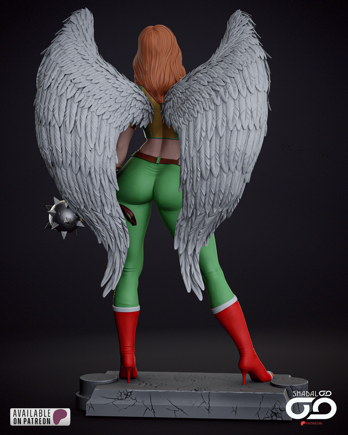 Hawkgirl Resin Sculpture Fan Art - MTO (SDO)