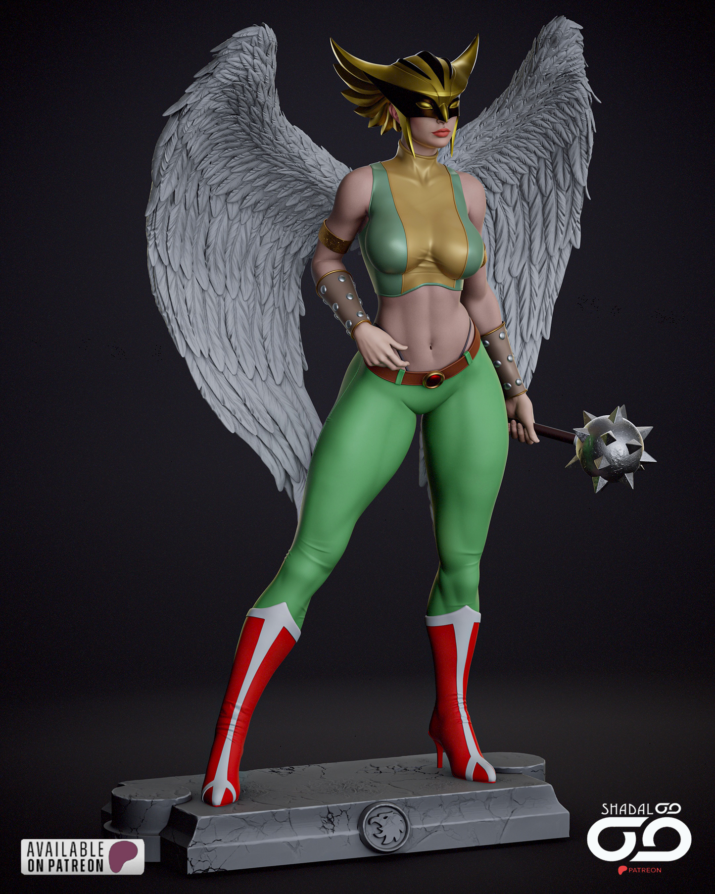 Hawkgirl Resin Sculpture Fan Art - MTO (SDO)