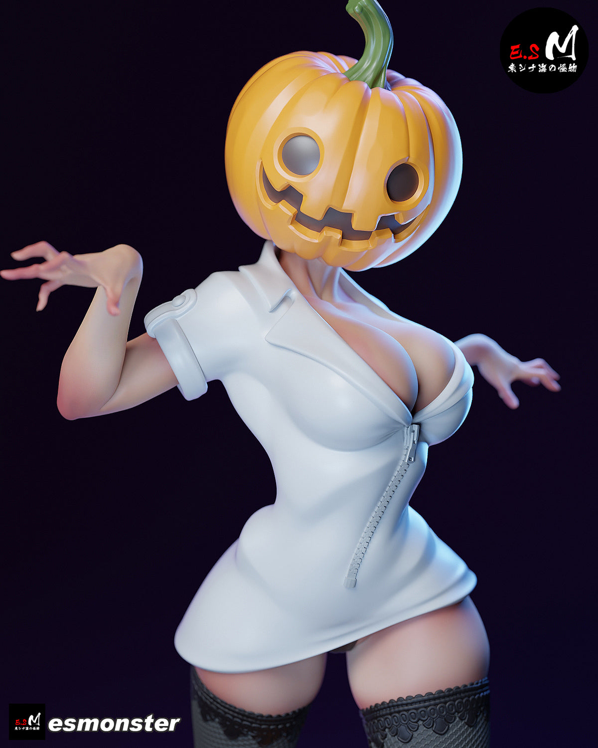 Lady Pumpkin Resin Art (East Sea Monster Version)