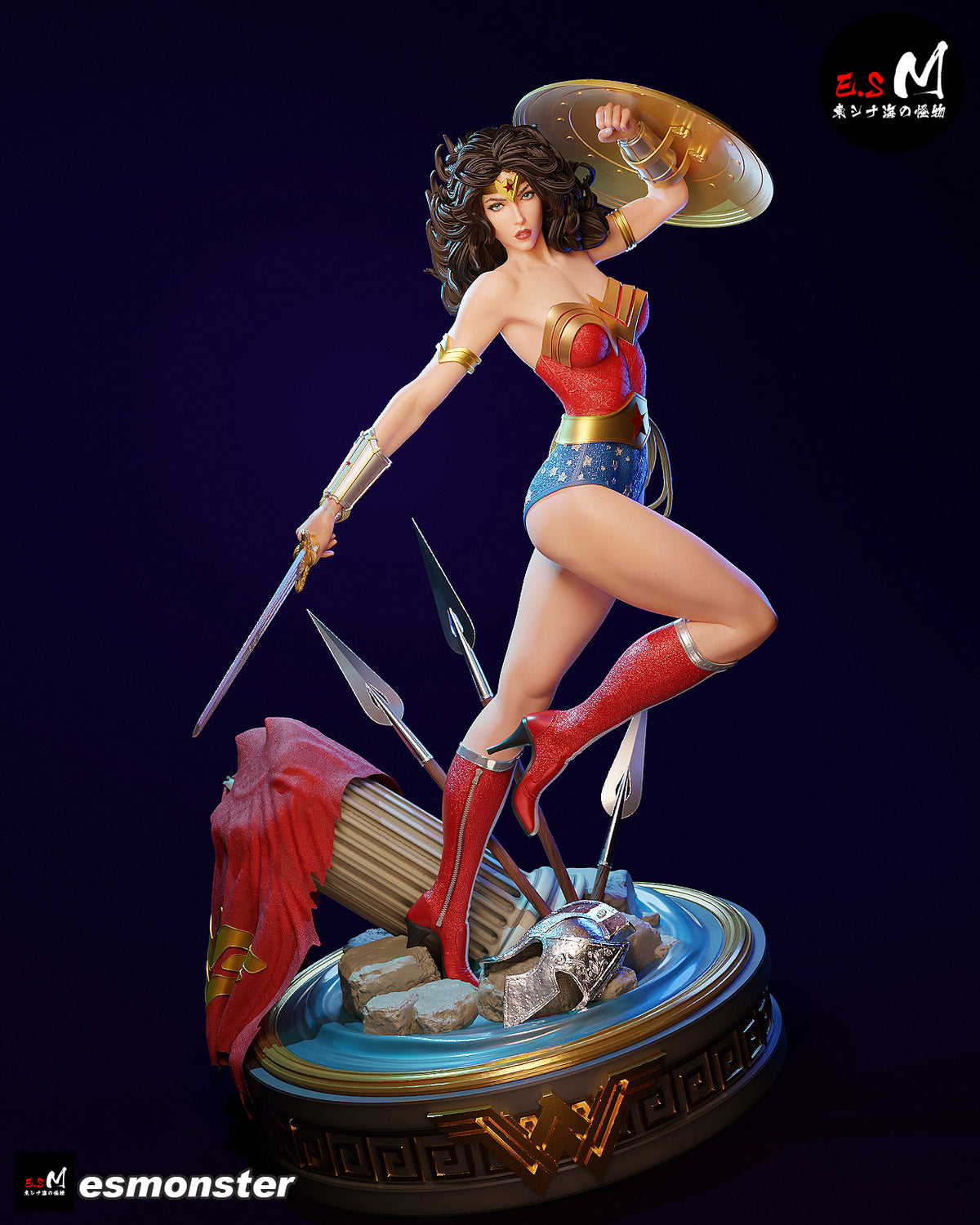 Wonder Woman Resin Art (East Sea Monster Version)