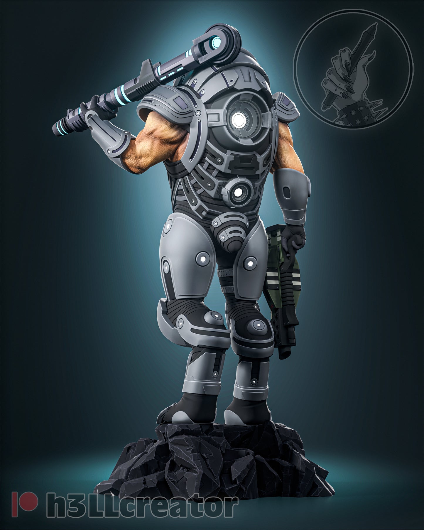 Mass Effect Grunt Collectible Resin Fan Art Pro Painted - MTO