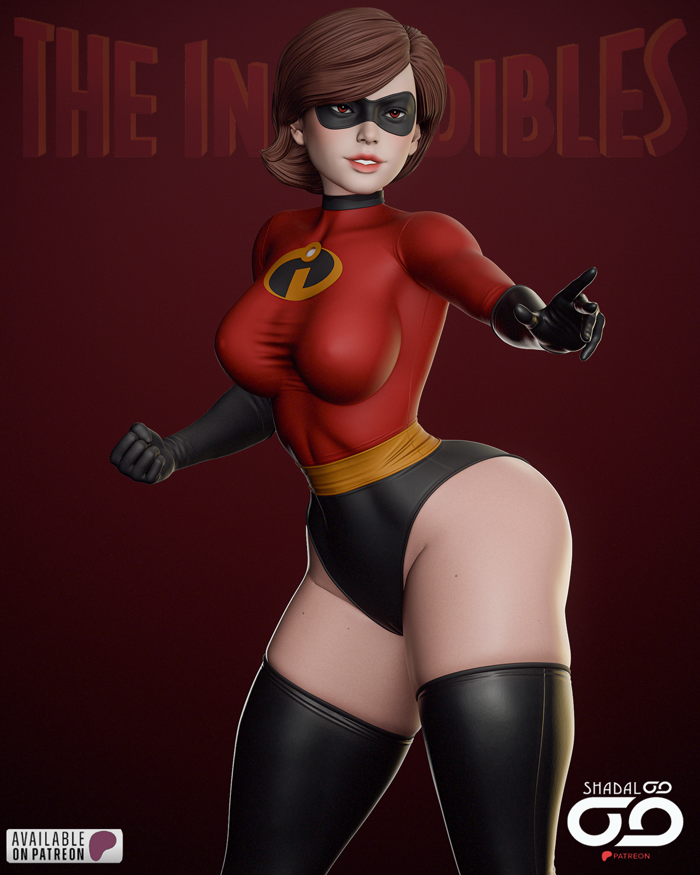 Incredibles Elastigirl Resin Sculpture Fan Art - MTO (SDO)