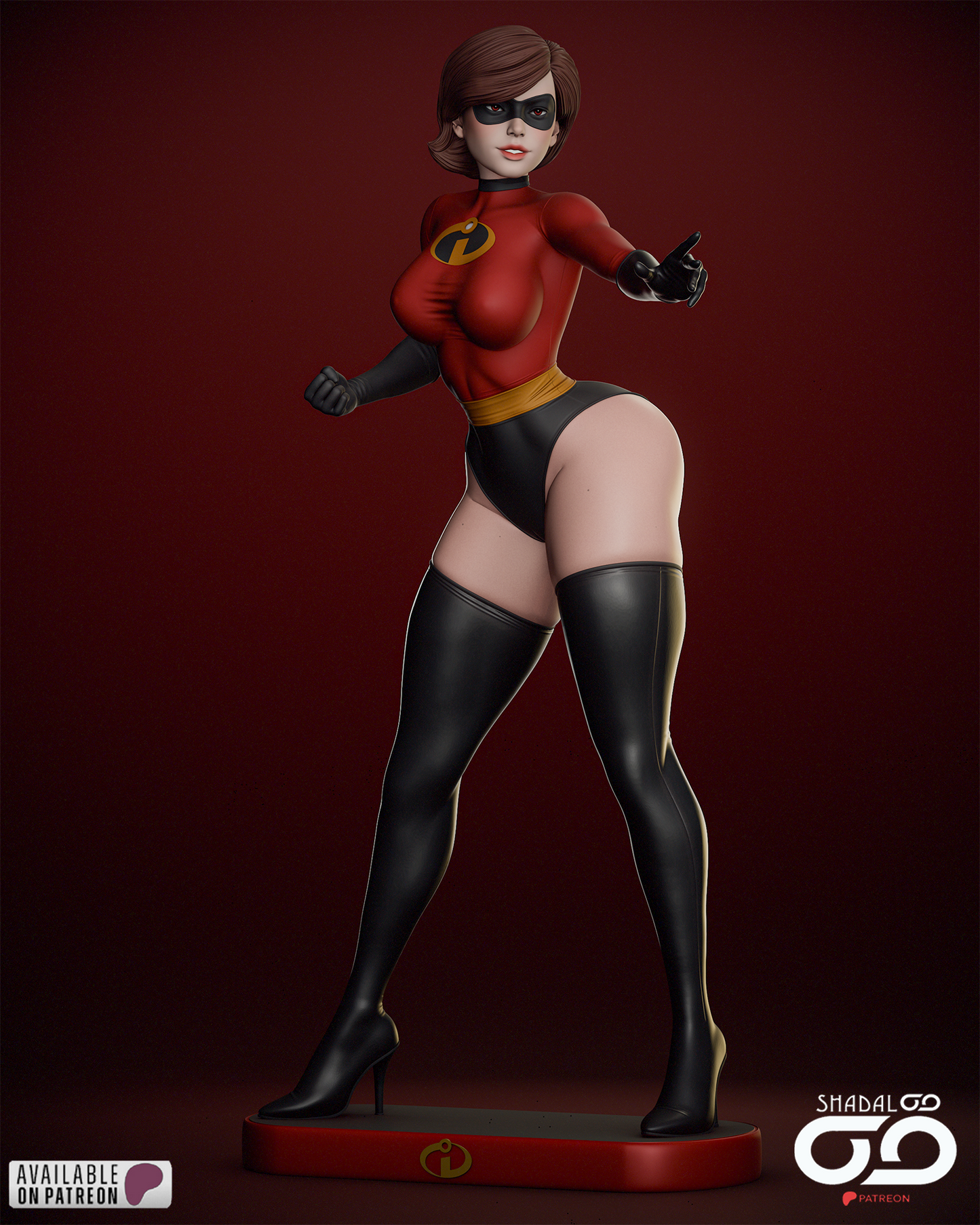 Incredibles Elastigirl Resin Sculpture Fan Art - MTO (SDO)