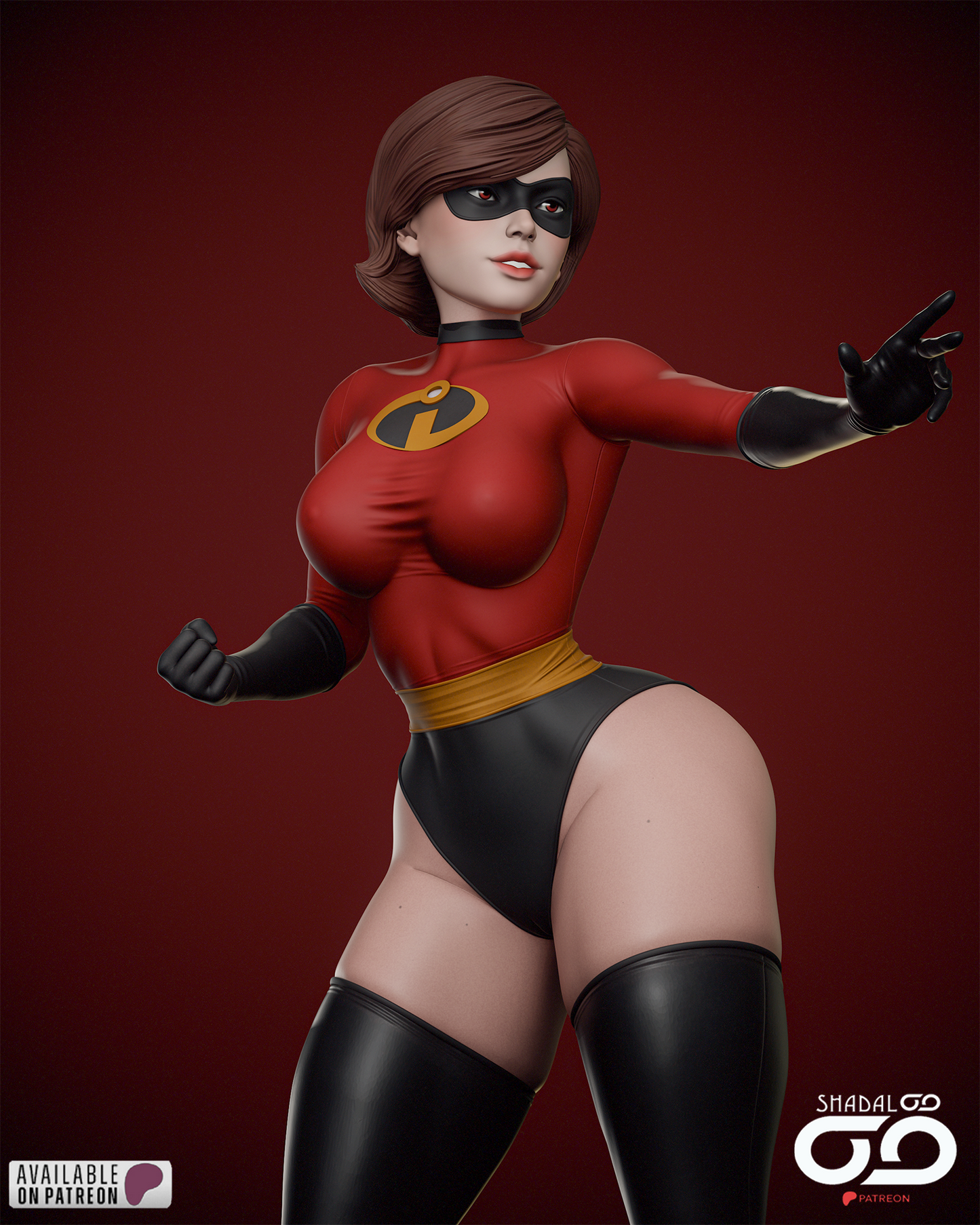 Incredibles Elastigirl Resin Sculpture Fan Art - MTO (SDO)